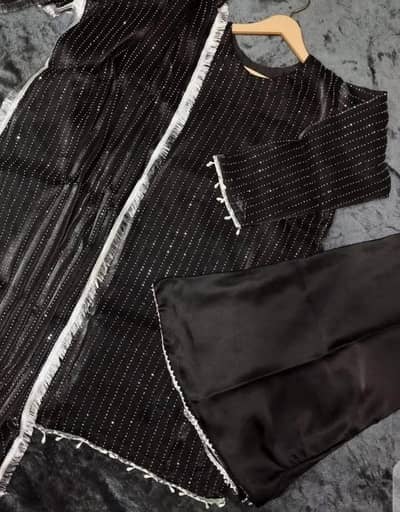 3 piece brand new black formal Eid and party wear dress