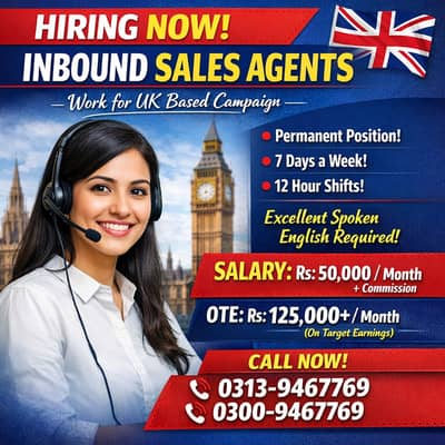 Call Center Jobs, UK Based Inbound, Job for male & female, Urgent