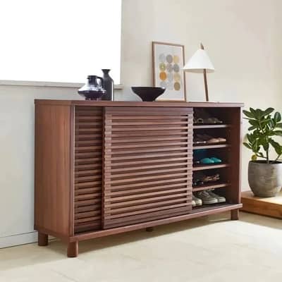 Modern Wooden Shoe Cabinet | Storage Bench & Rack Unit | Shoes Storage