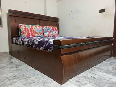 Bedroom set (Bed with Mattress, Side tables,Wardrobe, Dressing)