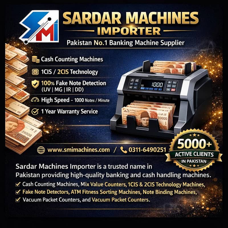 Cash currency note counting machine with fake/Jali note detection PKR ...