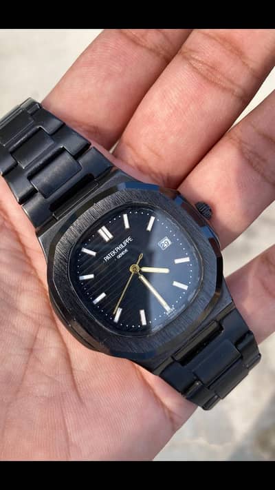 men's heavy metal black watch