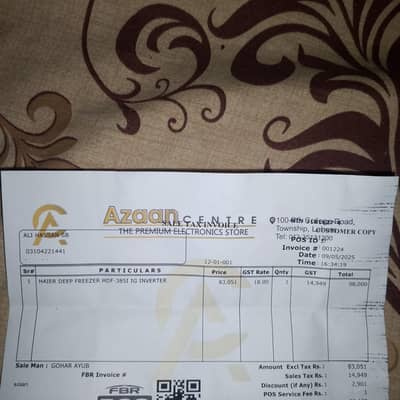 Available with warranty card used for a month only