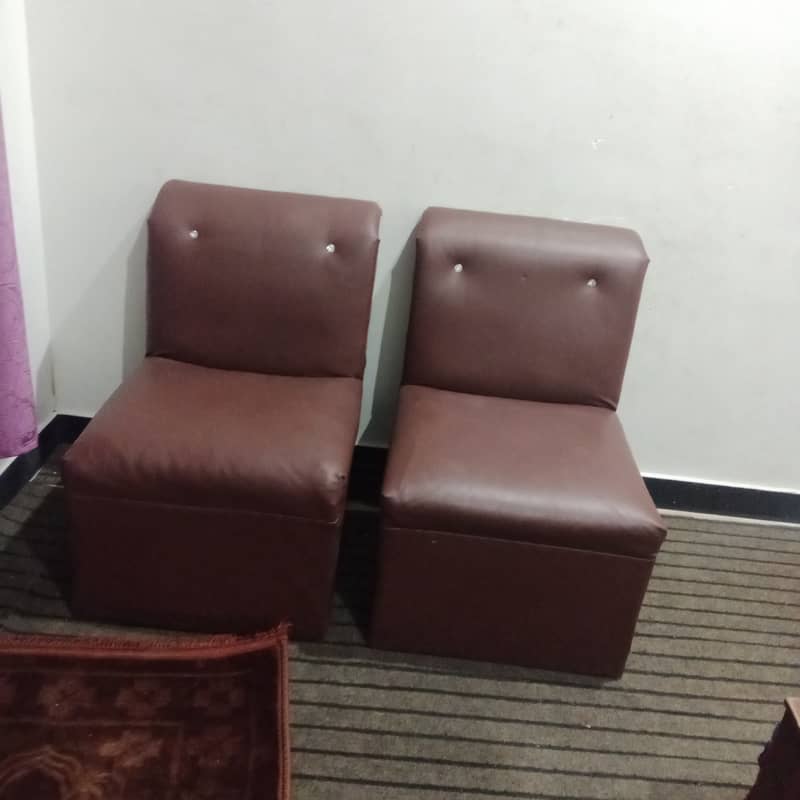 2 leather sheet sofas 0