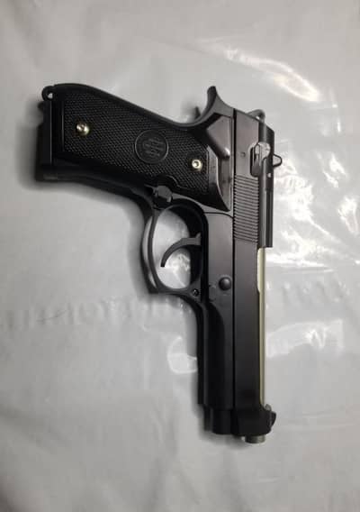 Metal Barrel Toy Gun | Airsoft Pistol | Berreta M9 Black | Aesthetic