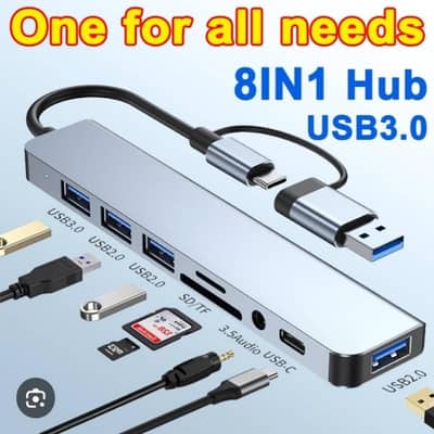 8 in 1 USB Extension