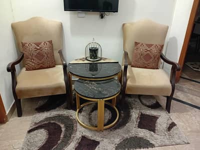 2 center tables 2 big size chairs