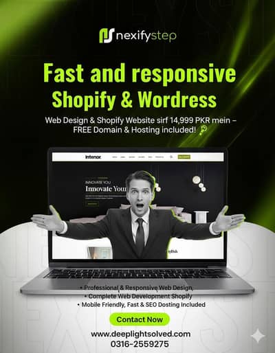 Web Design | Web Development | shopify Website Free Domain & Hosting