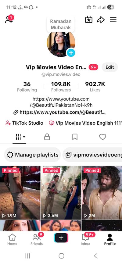 Tik Tok id for sale 24M total views top 1 video 3.6M views ha
