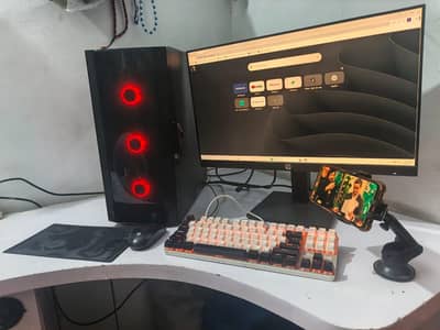 Powerful gaming computer with accessories