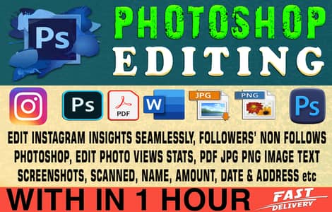 Graphic Design Edit PDF JPG Scanned Screenshot Photoshop Document
