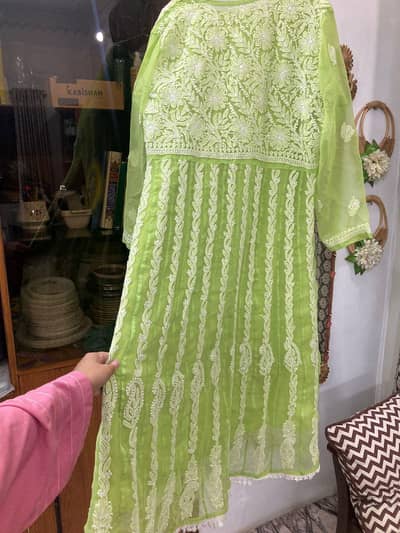 24 kali chikenkari frok,4 peice dress