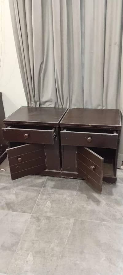 URGENT!!! Bed with dressing table and side tables. (without mattress]