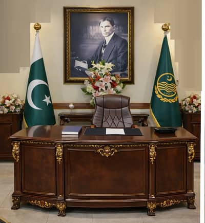 Punjab Governemnt Flag & Pole for office back side chair, PUNJAB FLAG