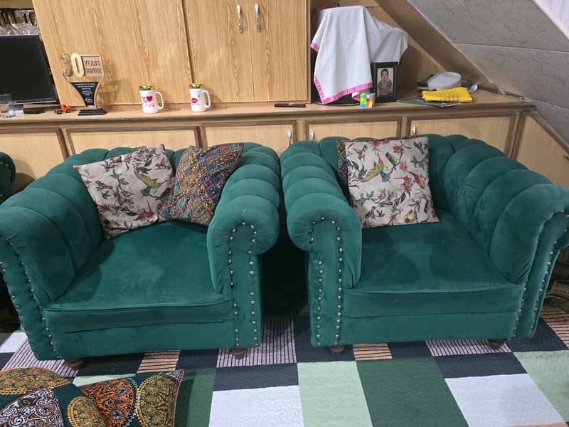 Green Sofa Set 2
