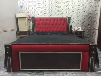 wooden bed lakri ka bed and dressing