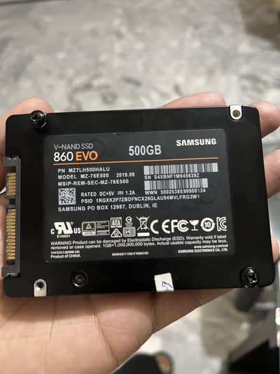 500gb Samsung SSD 860EVO