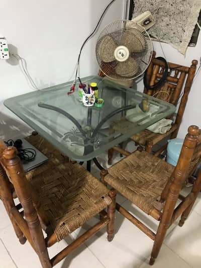Four chairs & Dining table