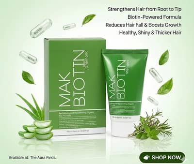 MakBiotin shampoo : biotin & pro b5 for stronger & fuller hair