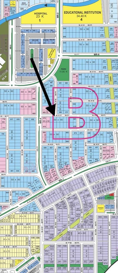 Main Double Road 1 Kanal Residential Plot In Central MPCHS - Block B For sale