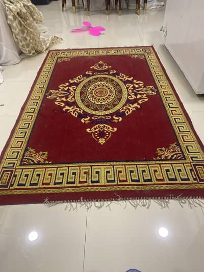 Rug in red colour