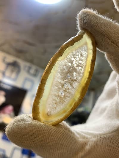 luxury Natural Agate  ( Aqeeq )slices Bule color