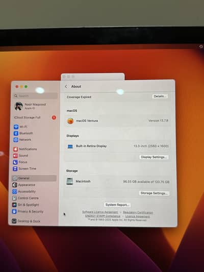 MacBook Pro 2017 8 GB Ram 128 SSD 13’ Inch