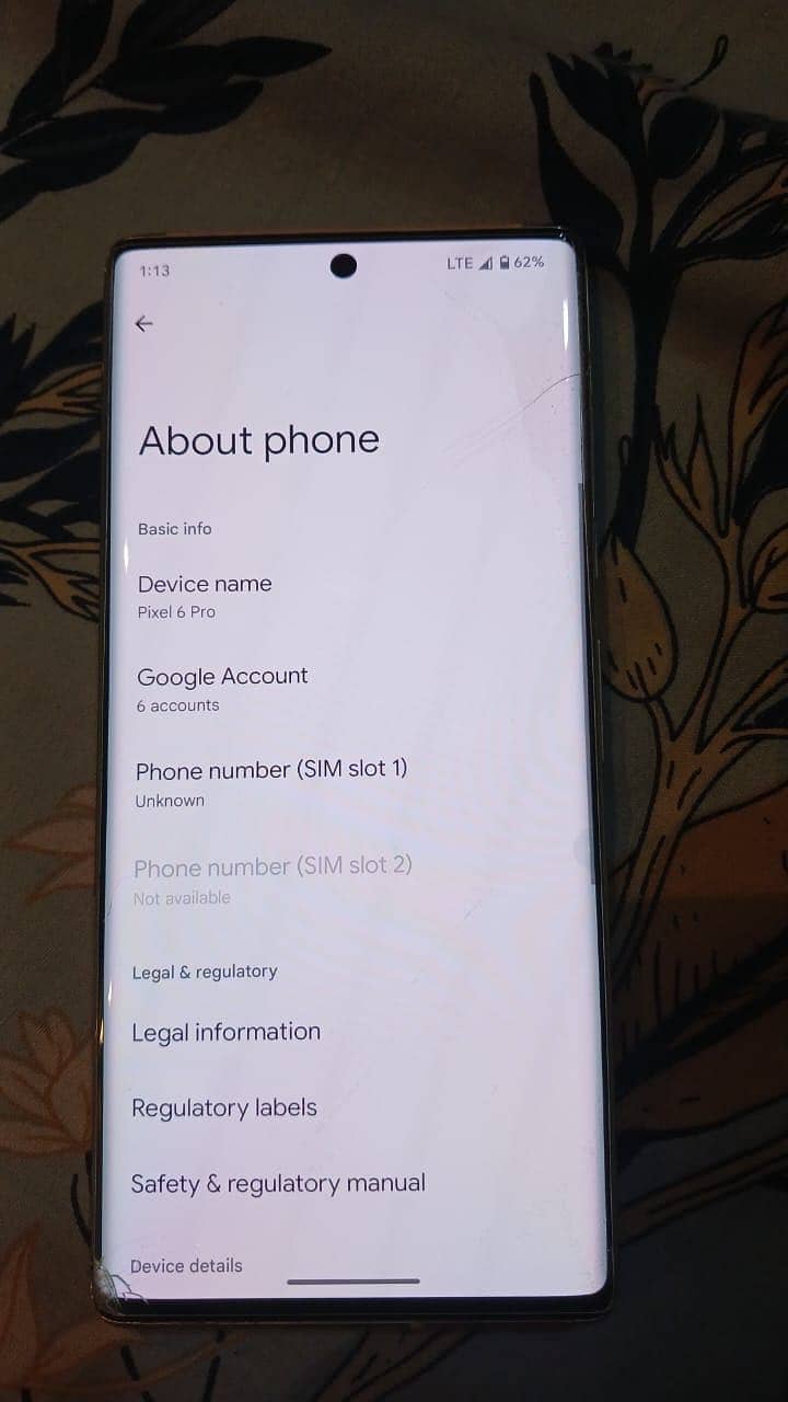 Google pixel 6 pro 1