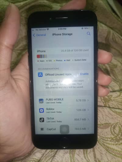 I phone 7 (128)gb bypass ph no(03225125146) neat set ha