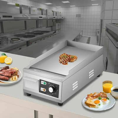 Electric Commercial Hot Plate Flat Griddle Temperature Control