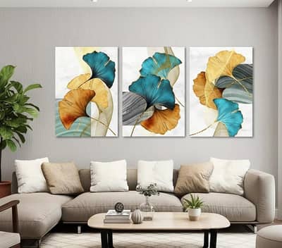 Modern 3 Panel Canvas Wall Art Painting Set