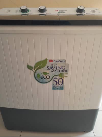 DW 6550 Twin Tub Washing Machine (Black Glass Lid)