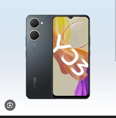 vivo y03 64 GB storage 4+4 ram extended with original fast charger box