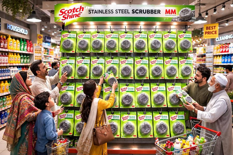 اسٹیل برتن صاف کرنے والا اسکرابر – ضدی میل کچیل کا آسان حل 1