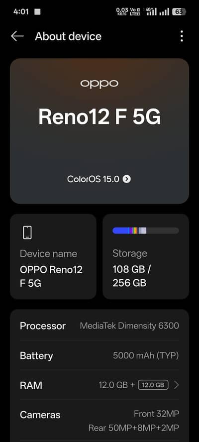 oppo reno 12f 5G