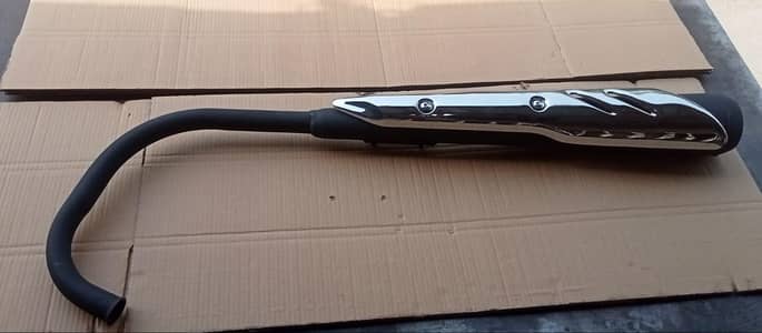 Honda 125 Black Silencer with Show Plate