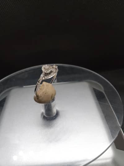 Ring/silver/diamond/certified