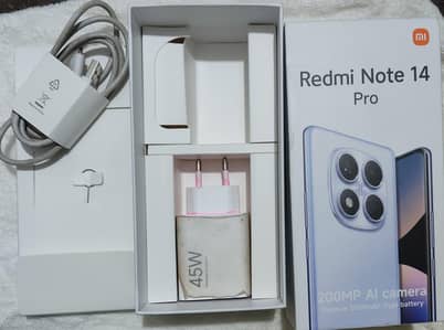 Redmi Note 14 Pro 4G 200MP Camera 3 Month Warranty Box Pack