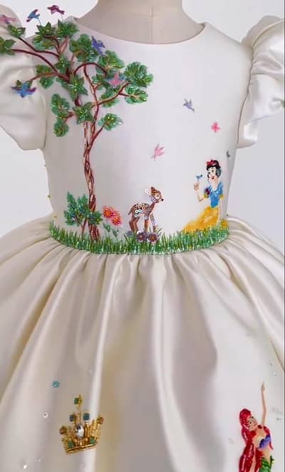 Desney Princess Theme customize Baby Dreams frock