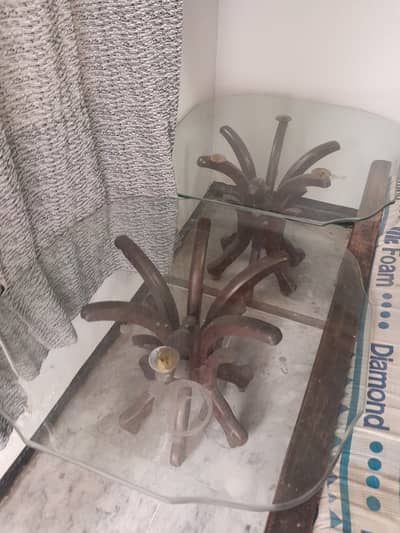 Coeffe Tables Set with Glass Top