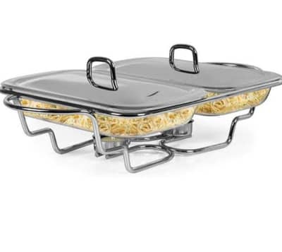 pyrex dish double with lid and stand for sale