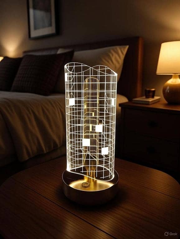 Modern LED Table Lamp Night Light – 9 Inch Decorative Desk Lamp with 3 Light Modes, Type-C Rechargeable, 12 Hours Backup