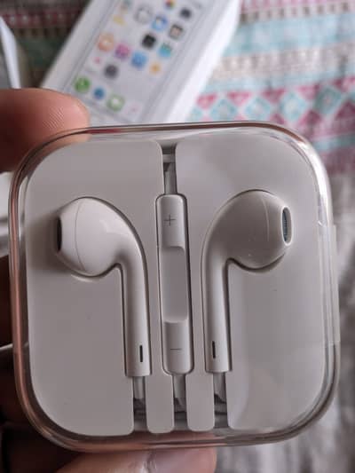 Apple charger and earphones