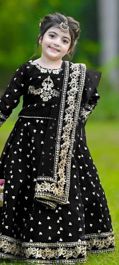 Kids Fancy 3 Piece Gharara Set