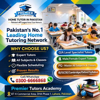 Home & Online Tuition, Male & Female Teachers, Home Tutors