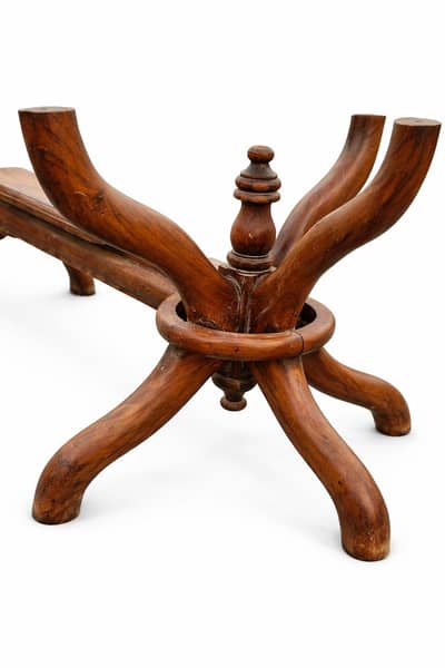 Handcrafted Solid Wood Dining Table Base – Customize Your Finish