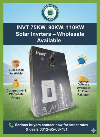 INVT 75KW, 90KW, 110KW Solar Inverters – Wholesale Available
