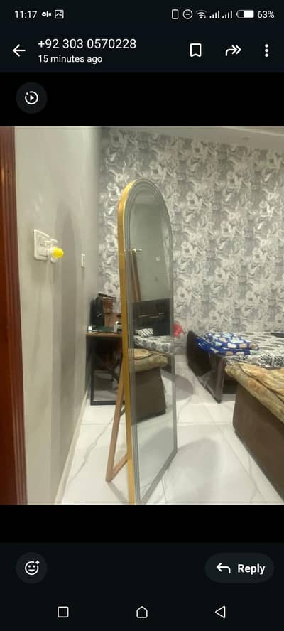 large full  size mirror with 3 lightening effects