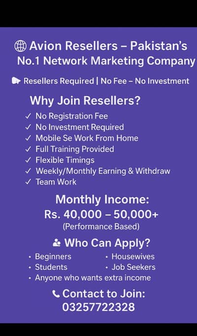 Avion Resellers Job.