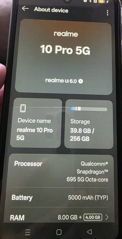 Realme 10 Pro Model RMX 3661 with SuperVooc Charging Adapter